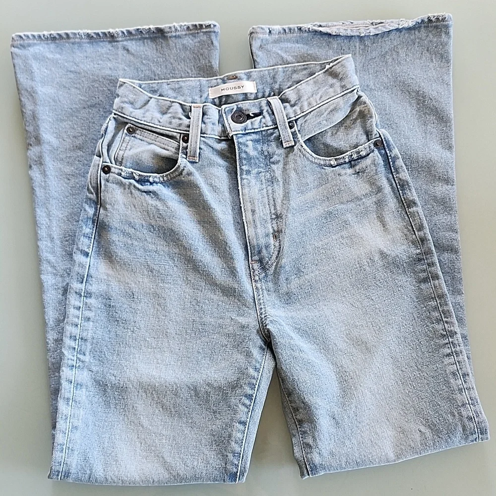 Moussy MVS Flare High Rise Flare Jeans Size 24